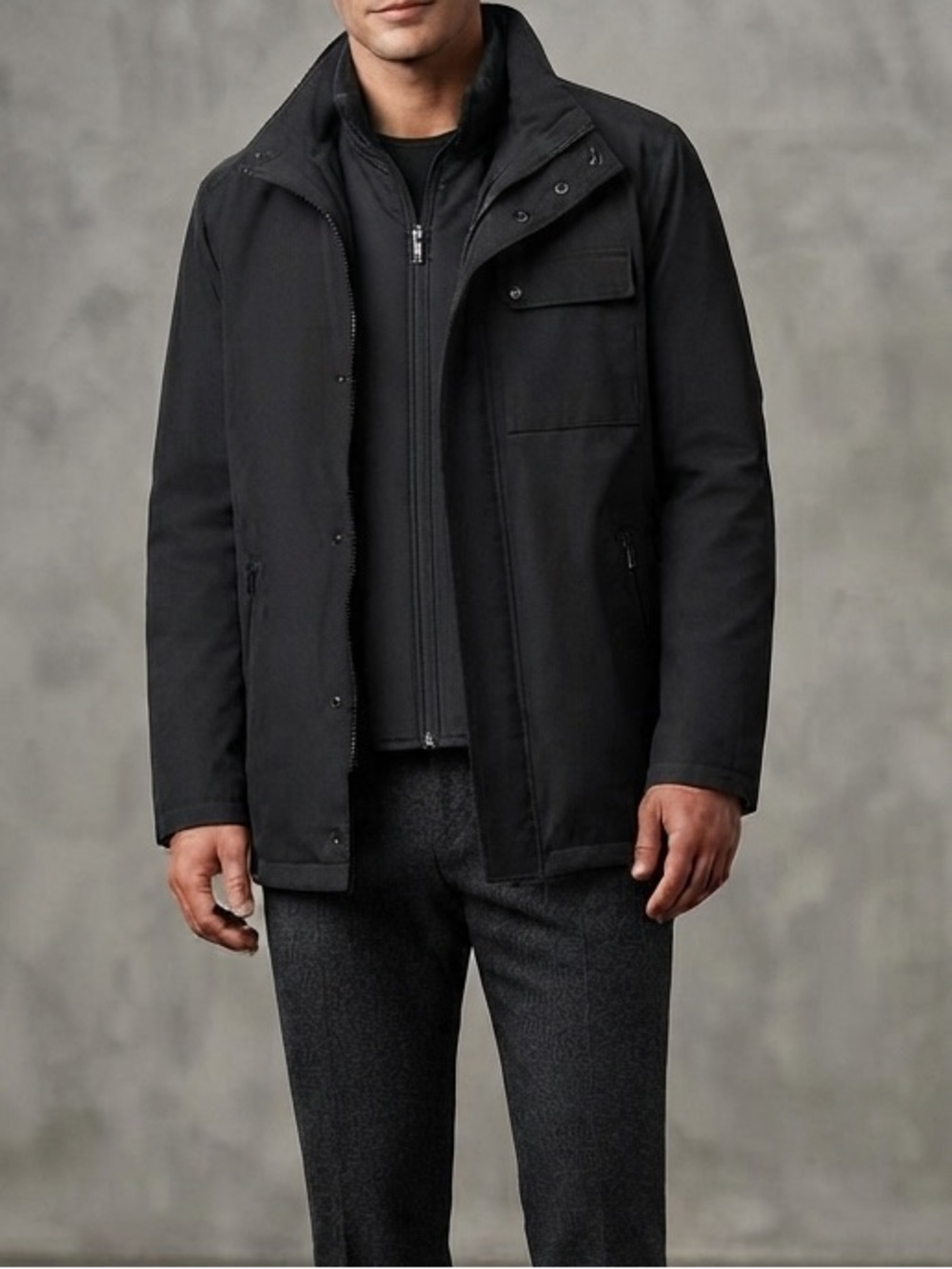 Andrew Marc Black Men's Jacket Coat
